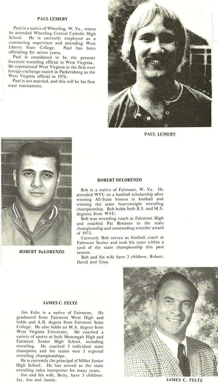 1978 WV State Tournament Officials